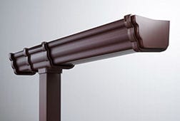 106mm Prostyle Profiled PVCu Gutter and Fittings (Brown)