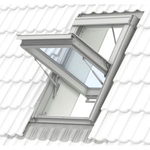 Velux GGL MK08 207040D Electric White Painted Centre Pivot Roof Smoke Vent - 780x1400mm