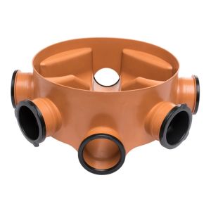 Brett Martin 450mm x 110mm Chamber Base (225mm Invert) (Inc. 3 Socket Plugs) (B4500)