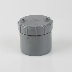 Brett Martin 110mm Push Fit Soil Access Plug (BS431) Brown