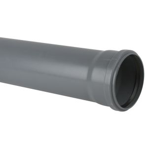 Brett Martin 160mm uPVC Downpipe 4m Single Socket Pipe (BS624) Grey