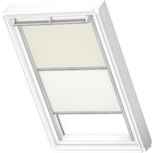 Velux DFD 104 1085S Manual Duo Blackout Blind - Beige/White - 550x980mm