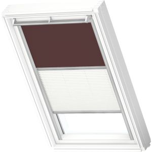 Velux DFD 104 4559S Manual Duo Blackout Blind - Dark Brown/White - 550x980mm