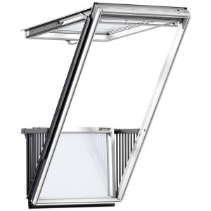 Velux GDL MK19 2066 White Painted Cabrio Balcony Roof Window - 780x2520mm