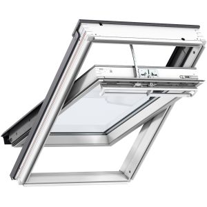 Velux GGL UK04 207030 Integra Solar Powered White Painted Centre Pivot Window - 1340x980mm