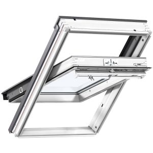Velux GGL FK04 2070Q Manual White Painted Security Pane Centre Pivot Roof Window - 660x980mm
