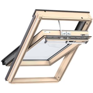 Velux GGL CK06 3366 Manual Laquered Pine Zinc Clad Centre Pivot Roof Window - 550x1180mm