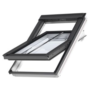 Velux GGL FK06 SD5N2 Manual White Paint Centre Pivot Conservation Window + EDN Flashing - 660x1180mm