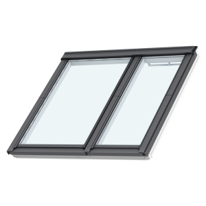 Velux GGLS FMK06 206630 2-In-1 Solar White Painted Roof Window 3-Layer Pane - 780x1180mm