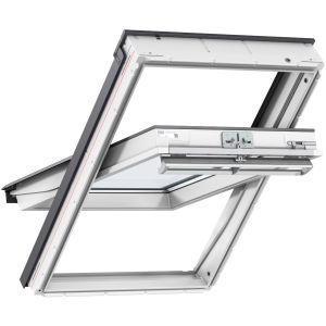 Velux GGU MK04 0370 Manual White PU Zinc Clad Centre Pivot Roof Window -780x980mm