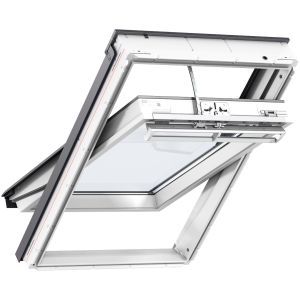 Velux GGU UK04 006630 Integra Solar Powered White Polyurethane Centre-Pivot Window - 1340x980mm