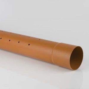 Brett Martin 110mm BS Blown Socket Perforated Pipe 6m (B4023)