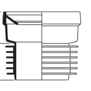 Brett Martin 110mm Straight WC Adaptor (B5151) White