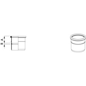 Brett Martin 110mm Single Socket Pipe Connector (BS432) Brown