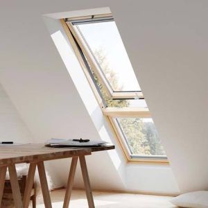 Velux GIL SK34 3066 Fixed Pine Sloped Addition Vertical Element - 1140x920mm