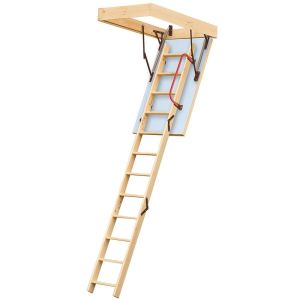 Keylite Loft Ladder - Insulated Trap Door & Pre-fitted Handrail - 600x1200x2800mm - KYL05