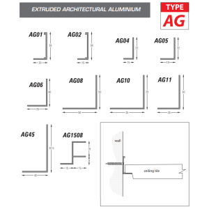 QIC AG45 Ceiling Trim RAL 9010 (White) 3000mm