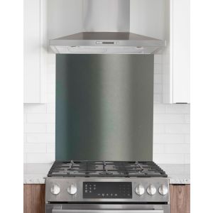 Kitchen Splashback 600mm x 750mm Gloss/Matte Anthracite Grey