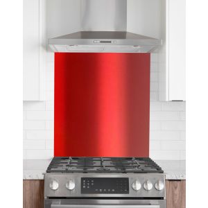 Kitchen Splashback 600mm x 750mm Gloss/Matte Burgundy Red