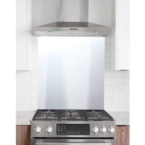 Kitchen Splashback 900mm x 750mm Gloss/Matte Silver