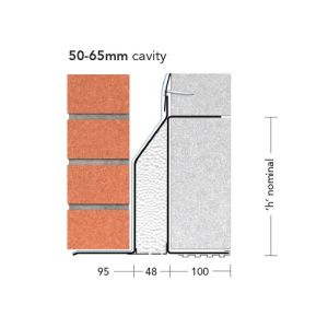 Keystone TJ/K-50 Standard Load Thin Joint Cavity Wall Lintel 1050mm