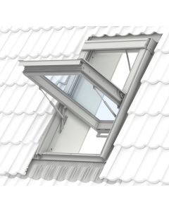 Velux GGL PK06 207040D Electric White Painted Centre Pivot Roof Smoke Vent - 940x1180mm