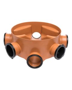 Brett Martin 450mm x 110mm Chamber Base (225mm Invert) (Inc. 3 Socket Plugs) (B4500)