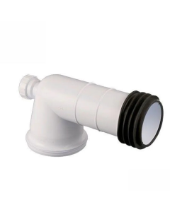 Brett Martin 90° Pan Connector with Boss Inlet (B5155) White