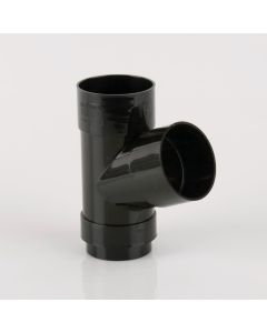 Brett Martin 68mm Round Downpipe 112 1/2° Downpipe Branch (BR218) Anthracite Grey