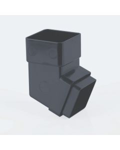 Brett Martin 65mm Square Downpipe 112 1/2° Top & Bottom Offset Downpipe Bend (BR509) Arctic White