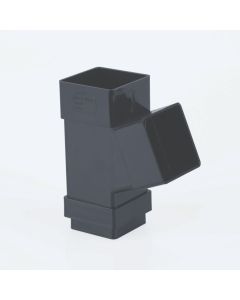 Brett Martin 65mm Square Plain Ended Downpipe Branch (BR518) Anthracite Grey