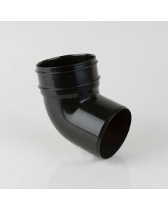 Brett Martin 160mm Push Fit 112 1/2° Single Socket Solvent Bottom Offset Bend (BR631) Black