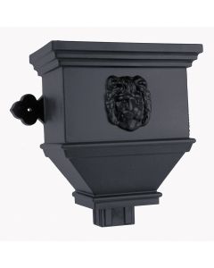 Brett Martin 105mm Cascade Cast Iron Style Lge Bath Hopper Lion - Classic Black (BRH55LN)