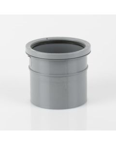 Brett Martin 110mm Single Socket Pipe Connector (BS432) White