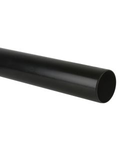 Brett Martin 160mm uPVC Downpipe 3m Plain Ended Pipe (BS603) Black
