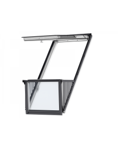 Velux GDL SK19 SK0W224 White Painted Cabrio Balcony + 120mm GPL + GIL Tile Flashing - 2380x2520mm