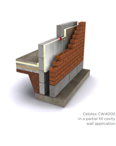 Celotex CW4050 Cavity Wall Insulation 1200x450x50mm - 11 Per Pack (5.94m2)