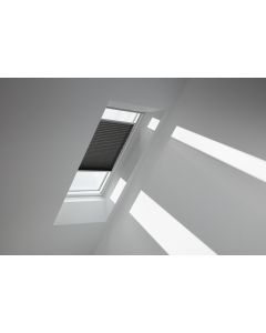Velux FOL P25 1274SWL Manual Pleated & Awning Blind Pack Charcoal w/White Channels - 940x550mm