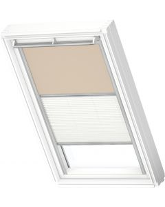 Velux DFD UK10 4556S Manual Duo Blackout Blind - Beige/White - 1340x1600mm