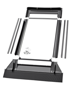Velux EDJ MK12 2500 Pro Recessed Black Profiled Tile Flashing Incl. BDX & BFX - 780x1800mm
