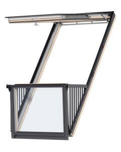 Velux GDL MK19 S10W03 Single Pine Roof Balcony System Incl. EDW Flashing - 780x2520mm
