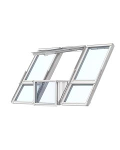 Velux GDL SK19 SK0W323 Triple Roof Balcony White Painted Triple Glazed Tile Flashing - 1140x2520mm