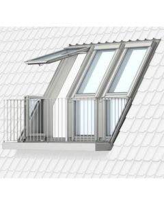 Velux GEL M08 SE0L227 Right Opening Triple Roof Terrace System for Slate - 780x1400mm