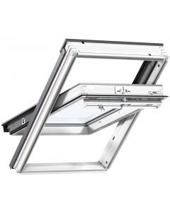 Velux GGL FK04 2070Q Manual White Painted Security Pane Centre Pivot Roof Window - 660x980mm