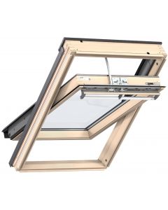 Velux GGL MK10 336630 Integra Solar Lacquered Pine Zinc Clad Centre Pivot Roof Window - 780x1600mm