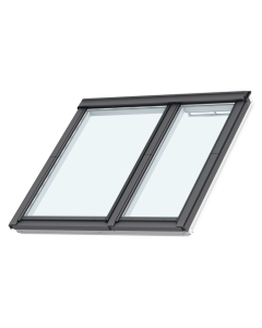 Velux GGLS FMK08 207030 2-In-1 Studio Solar White Painted Roof Window 2-Layer Pane - 780x1400mm