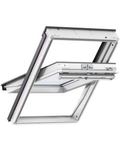 Velux GGU UK08 0370 Manual White PU Zinc Clad Centre Pivot Roof Window - 1340x1400mm