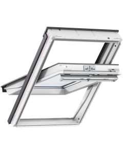 Velux GGU CK06 037030 Integra Solar White PU Zinc Clad Centre Pivot Roof Window - 550x1180mm