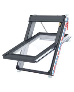 Keylite PVC Centre Pivot Window 780x980mm - Premium Electric - Electric Integral (PCP 04 EI PEK)