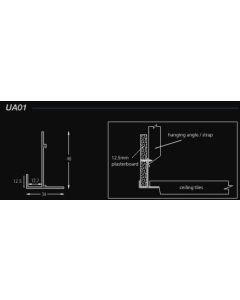 QIC UA01 Ceiling Trim RAL 9010 (White) 3000mm